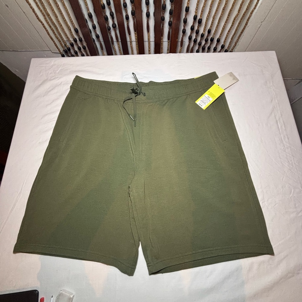 Olive Green Drawstring Shorts